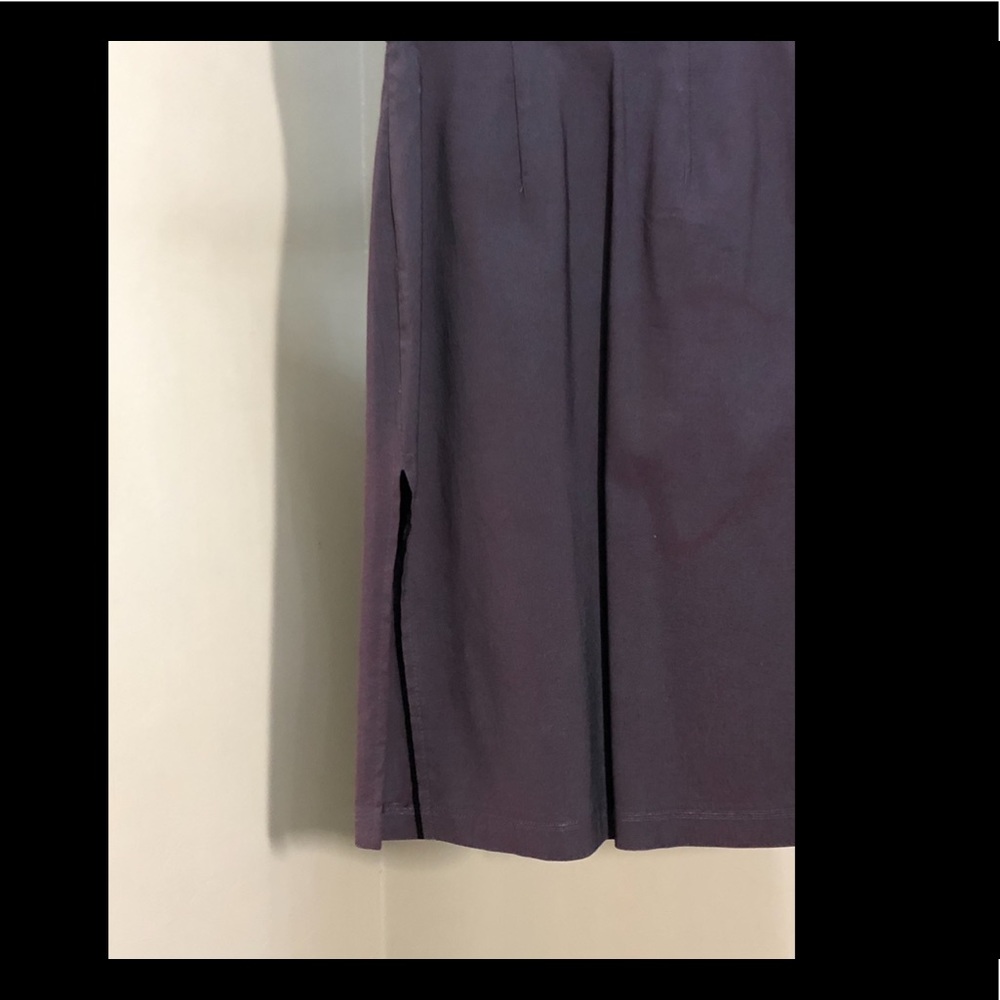 Eggplant (slightly iridescent) fitted dress - Picture 3 of 3